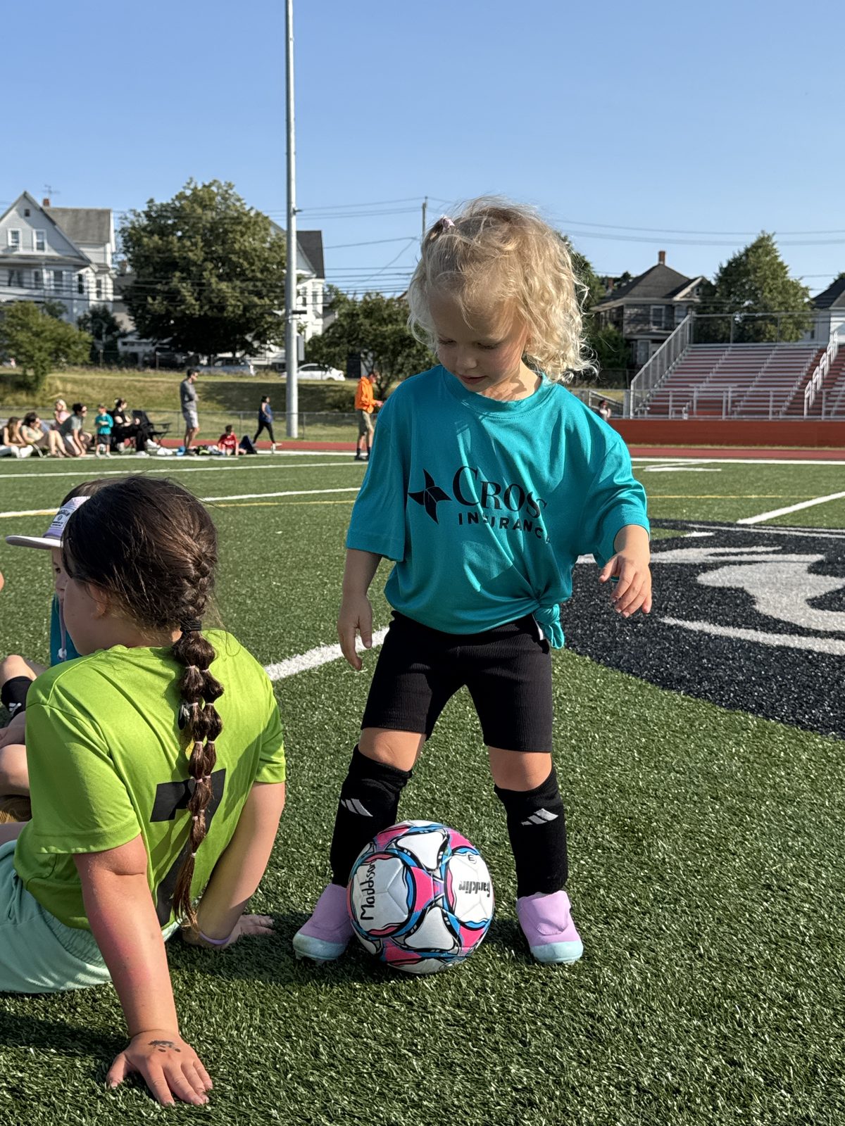 Young player at the field